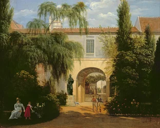 Garten in einem Innenhof